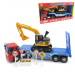 1/64 Skaala Inseneris&otilde;iduk Ekskavaator Veoauto M&auml;ngukomplekt 2tk/komplekt Inertsautod 6 Liiklusm&auml;rgiga Patareid ei ole vajalikud S&uuml;nnip&auml;evakink poisile 1/64-Size:33.5*9*8.5cm