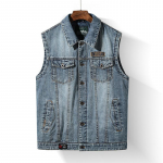 S&uuml;gis Vabaaja V&auml;lisriided Kauboi Meeste &Uuml;herealine Rev&auml;&auml;r T&ouml;&ouml;riided Vest XL helesinine v&auml;rv