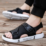 Sandaalid meestele New Summer Style Meeste hingavad sussid vabaaja rannajalatsid 39 valge