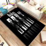 3D B-Beatlesi rokkb&auml;ndi ala vaip, vaipvaip kodu elutuppa, laste magamistoa diivani uksemati sisekujundus, lapsed m&auml;ngivad libisemiskindlat p&otilde;randamatti 200x160cm(78x62in)