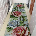 Luksuslikud koridori pikad vaibad jooksjale Esik Sinine kuldne žakaarmatt elutuba hotelli trepimatt libisemiskindel koduk&ouml;&ouml;gi vaip 60x300cm 23.6x118in