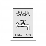 Monopoly Water Works Vannitoa tr&uuml;kised ja plakatid Nodic l&otilde;uendimaaling Naljakas tsitaat Kunst Seinapildid Kaasaegne kodukaunistus raamimata 21x30cm No Framed
