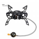 Kaasaskantav matkagaasipliit k&uuml;psetusp&otilde;leti tuulekindel 3800 W suure v&otilde;imsusega leegiga reguleeritav kokkupandav disain v&auml;litingimustes kasutatav seljakoti pliit must