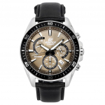 Casio Edifice Analoog Standard Kronograaf Nahkrihm Helepruun Kellaplaat Kvartskell EFR-552L-5A 100M Meeste Kell pruun
