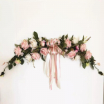 Klassikalised kunstlilled kodu, toa, aia, ukseava kaunistamiseks, Roosid Pojengid Pink Peony