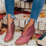 Kauboisaapad naistele plisseeritud Rooma kingad Moodsad l&uuml;hikesed paksu kontsaga saapad 42 veini