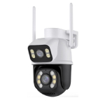 4K 8MP Kaheobjektiiviga Wifi IP-kaamera AI Inimese Tuvastusega Koduturvalisuskaamera P2P V&auml;lijuhtmevaba J&auml;relevalvamine Kaamera Monitor iCSee US Plug