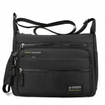 Meeste messenger kotid Nailonist Crossbody kott veekindel &otilde;lakott Multifunktsionaalne portfell Reisimine T&ouml;&ouml; &Auml;ri K&auml;ekotid Reguleeritav rihm must