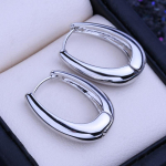 LSOOYH Clip K&otilde;rvar&otilde;ngad H&otilde;bedased Moodsad K&otilde;rvar&otilde;ngad Naistele Geomeetria Cubic Zirconia Stud K&otilde;rvar&otilde;ngad Ehted valge