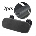 2-osaline tooli k&auml;etoe padi, kontorik&auml;e pol&uuml;ester, pehme k&uuml;&uuml;narnukipadja kate must