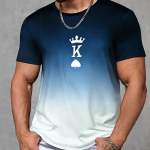 Casual Print Meeste 3D T-s&auml;rk Triibuline Riided Suvine l&uuml;hikeste varrukatega T-s&auml;rk Harajuku t&auml;nava T-s&auml;rk igap&auml;evane meeste &uuml;lisuur O-kaelusega pullover M