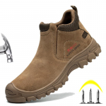 Isolatsioonijalatsid Ehitust&ouml;&ouml; saapad Purunemisvastased torkekindlad turvajalatsid Meeste terasest ninaga saapad H&auml;vimatud kingad 43 pruun