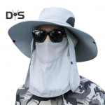 Unisex p&auml;ikesem&uuml;ts eemaldatava esikaanega N&auml;o Kaela kaitse UV-vastane p&auml;ikesekaitsekreem pika &auml;&auml;rega &otilde;ues kalap&uuml;&uuml;k Jalgrattas&otilde;it Aiandus Matkam&uuml;ts hall