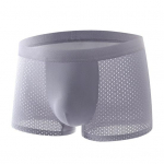 Meeste poksija aluspesu Keskmise k&otilde;rgusega lai elastne v&ouml;&ouml;koht Slim Fit l&uuml;hikesed p&uuml;ksid &Uuml;hev&auml;rvilised hingavad v&otilde;rk U-kumerad alusp&uuml;ksid L must