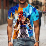 2024 Dragon Ball Z &Uuml;lem&otilde;&otilde;duline Meeste T-s&auml;rk Meeste T-s&auml;rk Trend Goku Laste Vegeta R&otilde;ivad L&uuml;hikeste varrukatega L