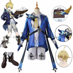 Mika Game Cosplay Kost&uuml;&uuml;mid Mika Schmidt Cosplay Vormiriietused Riided &Uuml;likonnad Sinised Komplektid Mantlid Joped Halloweeni pidu L-(Costume+Wig)