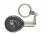 Korat Cat - Fob with cat photo, crystal key ring in gift box, unique gift by Art-Dog brand