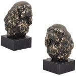 Cavalier King Charlesi spanjel &ndash; koerakuju, b&uuml;st kivialusel, skulptuur, koerten&auml;ituse trofee kaubam&auml;rgilt Art-Dog