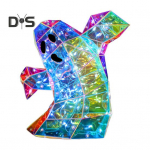 Valgustatud kummituskujuke Halloweeni kaunistus Prismaatiline sillerdav &otilde;udne kummituslamp USB-toitega v&auml;rviline kummitusvalgus siseruumide sisekujunduseks A