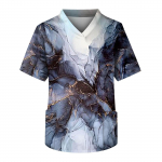 Suures suuruses tr&uuml;kitud Scrub t&ouml;&ouml;vormi topid meestele V-kaelusega l&uuml;hikeste varrukatega l&otilde;busad T-s&auml;rgid taskutega t&ouml;&ouml;riiete s&auml;rk XXXL oranž