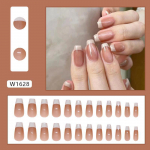 Pure Desire roosad prantsuse valge serva kantavad kunstk&uuml;&uuml;neplaastrid