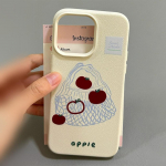 Telefoni&uuml;mbris iPhone'ile 16 15 14 13 12 11 Pro Max iPhone 11 13 16 15 14 12 Line v&auml;rvitud nahast &uuml;mbrise kate iPhone 11 valge