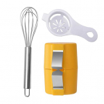 Munakoore eraldaja avaja roostevabast terasest munapurusti l&otilde;ikuri t&ouml;&ouml;riist k&ouml;&ouml;gis reisimiseks Kaasaskantav munakoore purustaja komplekt munakollase valge eraldaja Easy Egg kollane