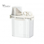 Riisi s&auml;ilituskonteiner suletud purgiga, toidukvaliteediga BPA vaba k&auml;epidemega disain, tolmukindel l&auml;bipaistev teraviljakonteiner jahukast S