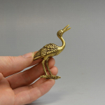Vintage messingist loomakraana V&auml;ike kuju Lucky Kodukaunistused Lauakaunistused Miniatuurid Kujukesed K&auml;sit&ouml;&ouml; Viirukihoidik Tee Lemmikloom crane