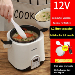 Auto riisikeetja, 24 V veoauto, 12 V auto, kaasaskantav riisikeetja, veoauto nutikas riisipliit/1,2 l 12V-100W