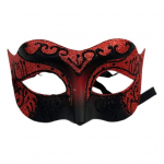 Maskeraadimask paaridele Retrokujundusega Halloweeni kost&uuml;&uuml;mimask Salap&auml;rane elegantne Veneetsia peomask punane