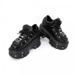 Uued naiste kingad Punk stiilis n&ouml;&ouml;riga kontsa k&otilde;rgus 6 cm platvormkingad Naise gooti pahkluu saapad Metal Dekooriga naiste tossud 38