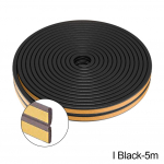 5M/10M ukseakna tihendi riba isekleepuv akustiline vaht tihendusriba lint isolatsioon tuulekindel kummist ilmastikuriba I Black-5m