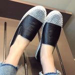 Patchwork Espadrilles Kingad Naine Creepers Flats Naiste mokassiinid 36 valge