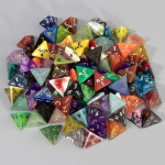 100 tk juhusliku t&auml;ringukomplekt DND rollim&auml;ngu jaoks, erineva v&auml;rviga mitmetahulised t&auml;ringud D4/D6/D8/D%/D10/D12/D20 m&auml;ngut&auml;ringud 10pcs Random D4