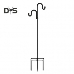 Raskete koormustega Shepherd Hook 5 haruga alus aiakonks vaias Roostekindel multifunktsionaalne seisev vardakonks lindude toitja laternate lillekorvide jaoks must