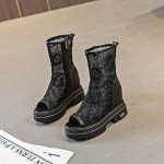 Mood Luksuslikud valged pitssaapad Naiste suvised k&otilde;rged &otilde;&otilde;nsad saapad Naiste &otilde;&otilde;nsad lamedad vabaaja platvormkingad Botas De Mujer 34