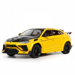 1/24 Lamborghini URUS Bison Mansory Maastur Sulamist Mudelauto M&auml;nguasi Diecasts Metallvalu Heli ja Valgusega Autod M&auml;nguasjad Lastele S&otilde;iduk kollane