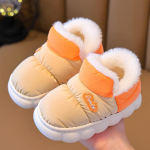 Laste Talv T&uuml;drukute Pl&uuml;&uuml;sist Sussid Unisex Poiste Laste Sise- V&auml;lis Mula Pehme Sisetallaga Libisemiskindel Kannakinnitusega Soe Jalats 30-31 oranž