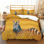 Sebra Tekikott Komplekt Pol&uuml;ester Tekikott Mustvalge Triip Metsloomad Lastele Teismelistele Voodipesukomplekt King Queen Suurus 135x200cm 2pcs