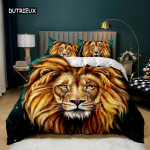 L&otilde;vi tekikotikomplekt Safari loomade voodipesukomplekt Armas metsloomade jahipidamine Pol&uuml;ester tekkikott lastele teismelistele Kahekordne Queen King suurus EU single(135x200cm)