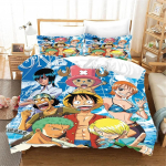 ONE PIECE Tekikate Voodipesukomplekt Jaapani Anime Dekoratiivne Voodipesu Tekikomplektid Poistele T&uuml;drukutele Beebi Teismeliste Voodikomplekt Voodipesu Kingitus EU Single 135x200cm