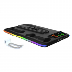 PS5 Slim/PS5 konsooli jahutusalus RGB-tulede, kontrolleri laadija ja k&otilde;rvaklappide hoidjaga