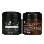 Mizon, all-in-one, colorful youth, snail, 2-piece set black