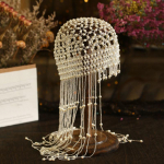 Luksuslik p&auml;rlitega pruudi peakate Naiste peakate M&uuml;ts Peapael Juukseaksessuaarid elevandiluuvalge