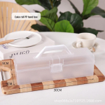 Korduvkasutatavad koogirullide hoiu- ja l&otilde;ikekast PP hand box