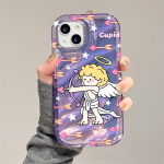 Mobile Phone Cases for iPhone 11 13 XR 15 Pro Max 12 14 Pro Max Case iPhone 16 7 Plus 8 Plus XS Max 6 15 Plus Laser Wave Pattern Anti-drop Waterproof iPhone 6&6S valge