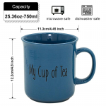 Keraamiline kohvitass &scaron;okolaadipiima tass teetass kruus suure mahutavusega k&auml;sitsi maalitud tass 801-900ml kuninglik sinine v&auml;rv