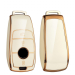 Moodne TPU auto kaugjuhtimispuldi v&otilde;tme&uuml;mbrise kate Mercedes Benz ACESG klassi GLC CLE CLA GLB GLS W177 W205 W213 W222 X167 AMG jaoks valge