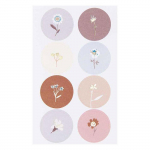 Stickers floraux - Couleurs terre - 80 pi&egrave;ces